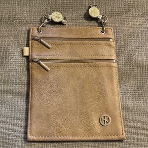 Tan Camel Color Hip Klip Purse Money Pouch